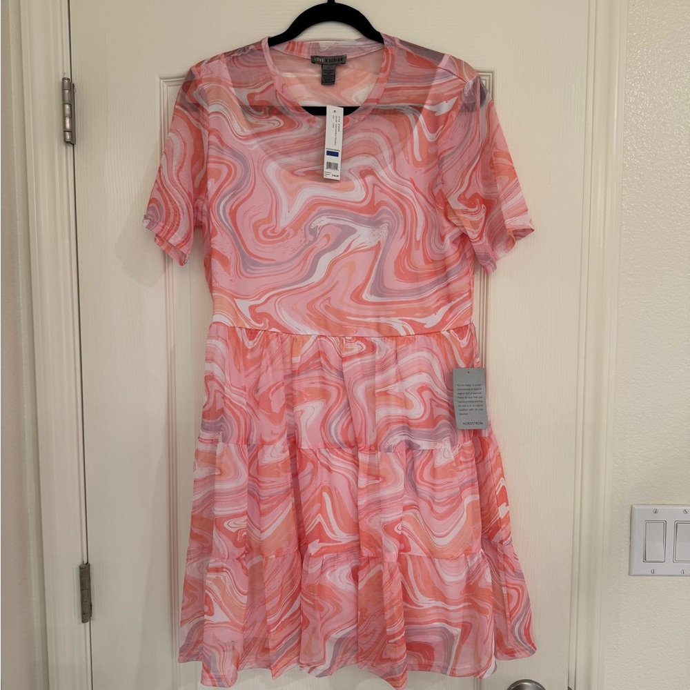 NWT Groovy Pink and Orange Dress